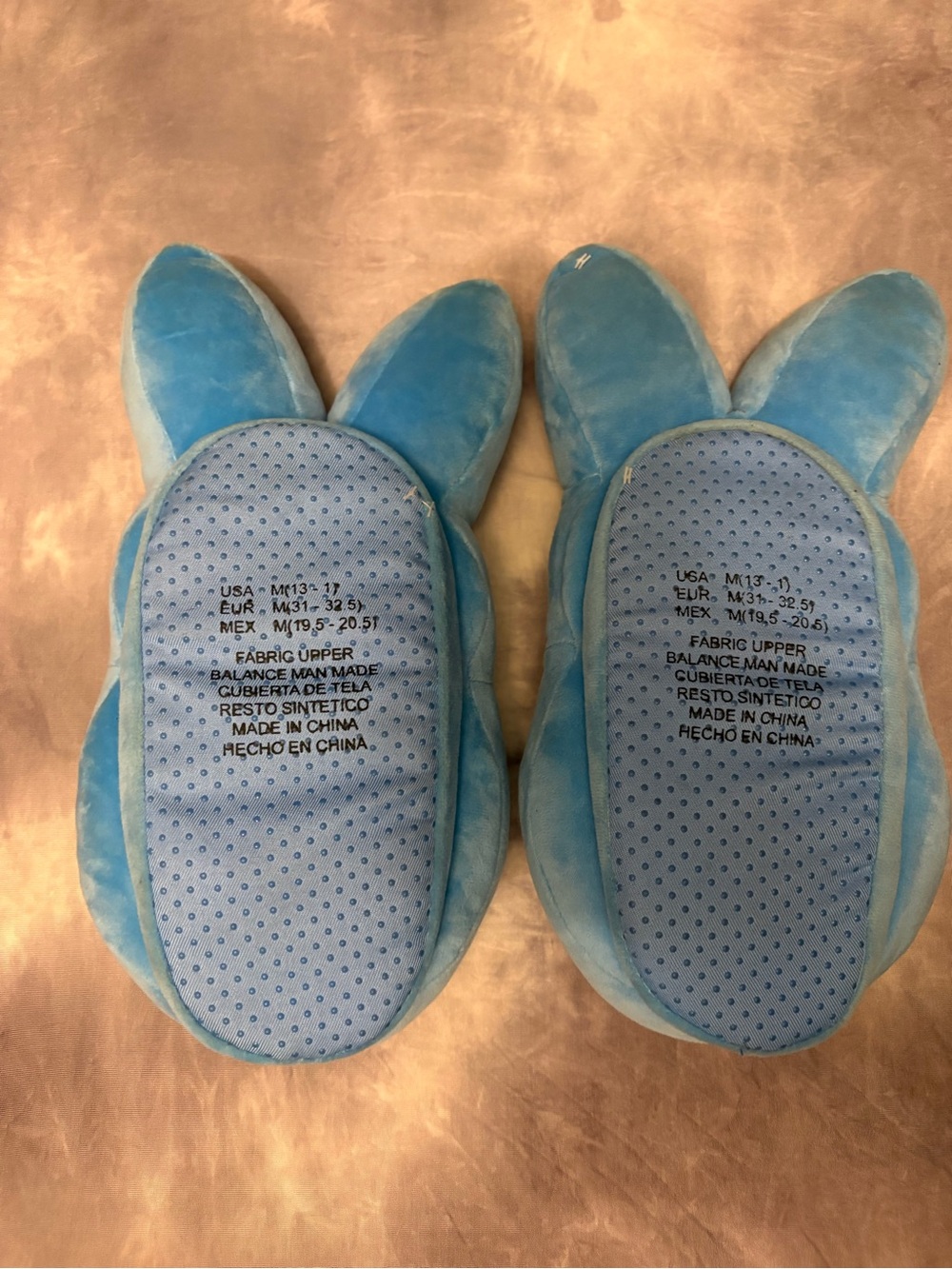 Kids Peeps blue slippers size Med 13/1 - Picture 3 of 4